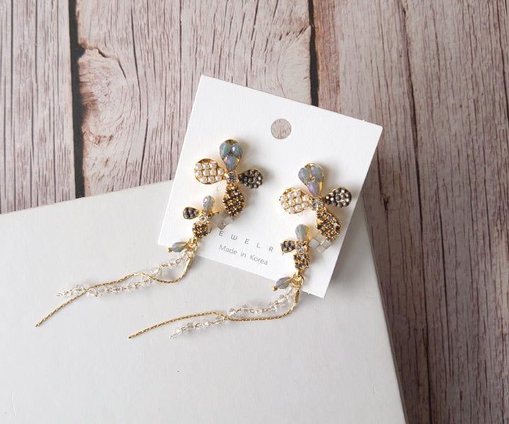 Flower dangle earring - LA NICOSA