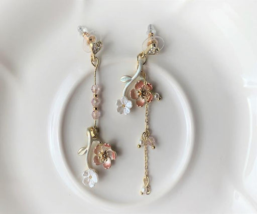 Pink Floral Cluster Dangle Earring - LA NICOSA